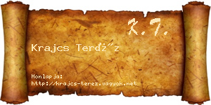 Krajcs Teréz névjegykártya